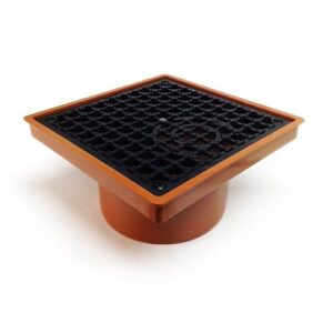 Square hopper 160mm x 160mm with 110mm solvent socket